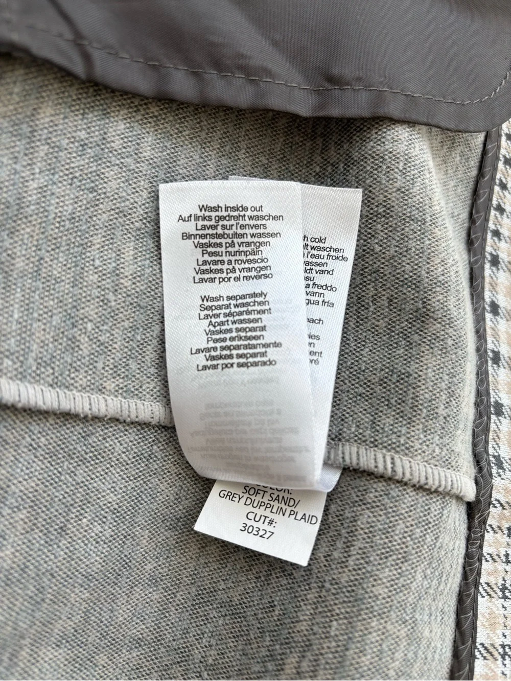 Liverpool Los Angeles Beige Gray Plaid Open Front Blazer Size M - Picture 11 of 12